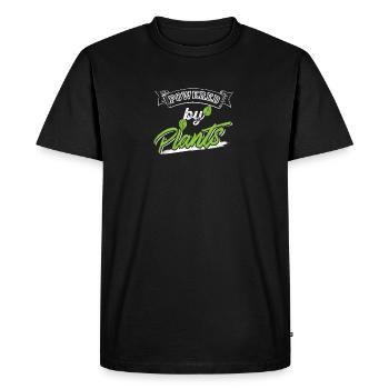 Alimenté par des plantes - T-shirt Premium bio Homme - noir - Devant - Nico (187cm)