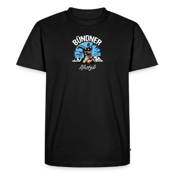 Style de vie grison - T-shirt Premium bio Homme - noir - Devant - Nico (187cm)
