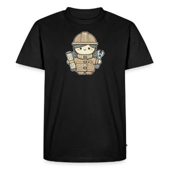 Knitted Miss Engeneer - Männer Premium Bio T-Shirt - Schwarz - Vorne - Nico (187cm)