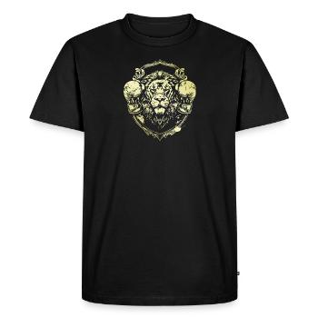 Lion Boxer - T-shirt Premium bio Homme - noir - Devant - Nico (187cm)
