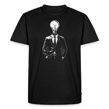 the man with a bulb head - Men's Premium Organic T-Shirt - black - Front - Nico (187cm)