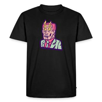 The burning eyes of a workaholic - Men's Premium Organic T-Shirt - black - Front - Nico (187cm)