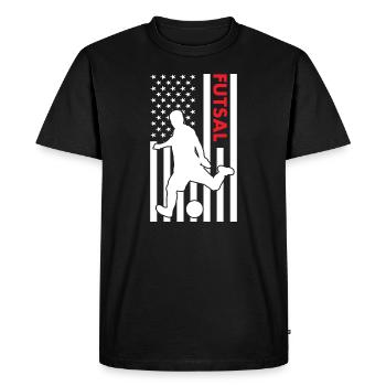 Sport Us Flag Futsal - T-shirt Premium bio Homme - noir - Devant - Nico (187cm)