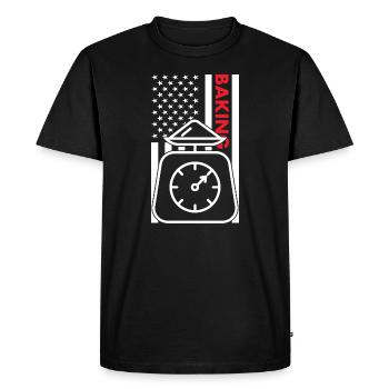Baker Us Flag Cuisson - T-shirt Premium bio Homme - noir - Devant - Nico (187cm)
