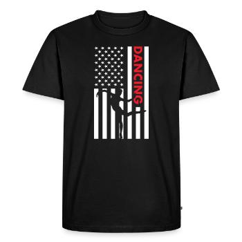 Danseur Us Flag Dancing - T-shirt Premium bio Homme - noir - Devant - Nico (187cm)
