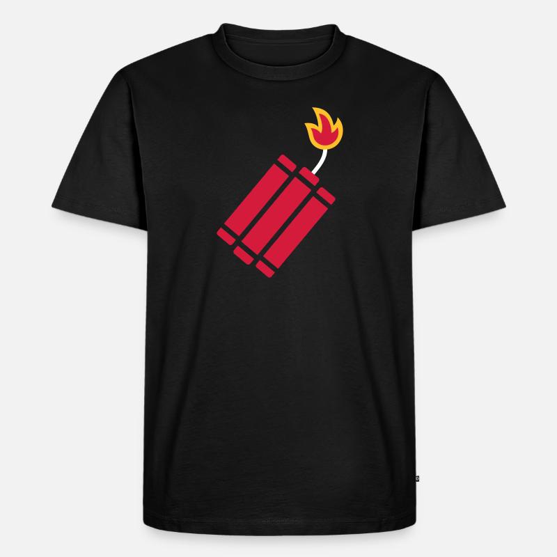 Dynamit Bombe - Männer Premium Bio T-Shirt - Schwarz