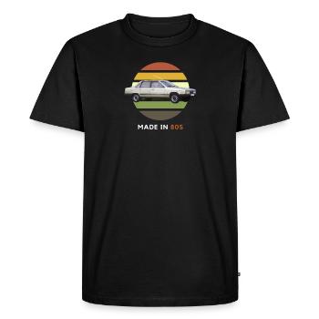 Talbot Tagora Made in 80s Retro - Men's Premium Organic T-Shirt - black - Front - Nico (187cm)
