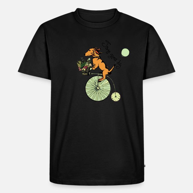 Time goes by - Männer Premium Bio T-Shirt - Schwarz