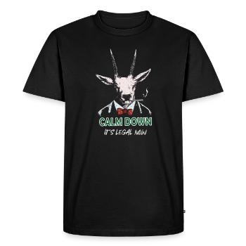 Légaliser le désherbage des cerfs - T-shirt Premium bio Homme - noir - Devant - Nico (187cm)