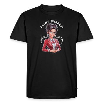 Anime Wisdom - Men's Premium Organic T-Shirt - black - Front - Nico (187cm)