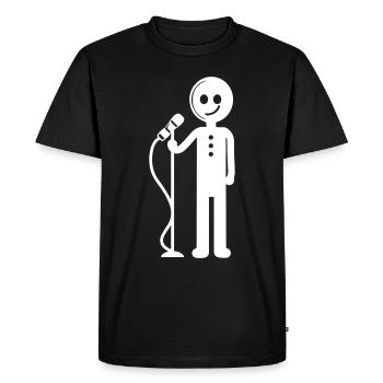 Chanteur Micro Artiste - T-shirt Premium bio Homme - noir - Devant - Nico (187cm)