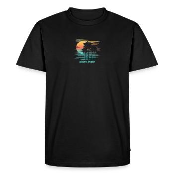 Pacific Beach Californie Vacances souvenirs élégantes - T-shirt Premium bio Homme - noir - Devant - Nico (187cm)