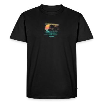 Lompoc California Vacances souvenirs élégantes - T-shirt Premium bio Homme - noir - Devant - Nico (187cm)