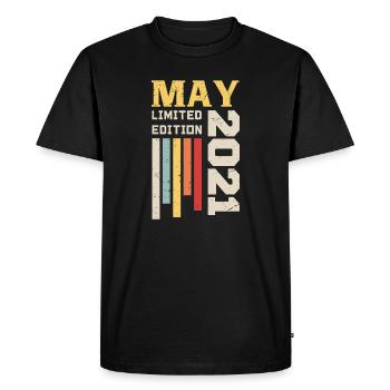 May 2021 - Birthday gift born in May 2021 May - Men's Premium Organic T-Shirt - black - Front - Nico (187cm)