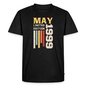 May 1999 - Birthday gift born in May 1999 May - Men's Premium Organic T-Shirt - black - Front - Nico (187cm)