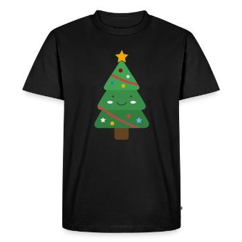 Sapin de Noël mignon - T-shirt Premium bio Homme - noir - Devant - Nico (187cm)