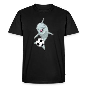 Delfin Footballeur Football - T-shirt Premium bio Homme - noir - Devant - Nico (187cm)