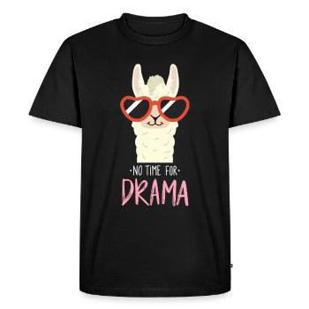 Le lama n’a pas le temps pour le drame - T-shirt Premium bio Homme - noir - Devant - Nico (187cm)
