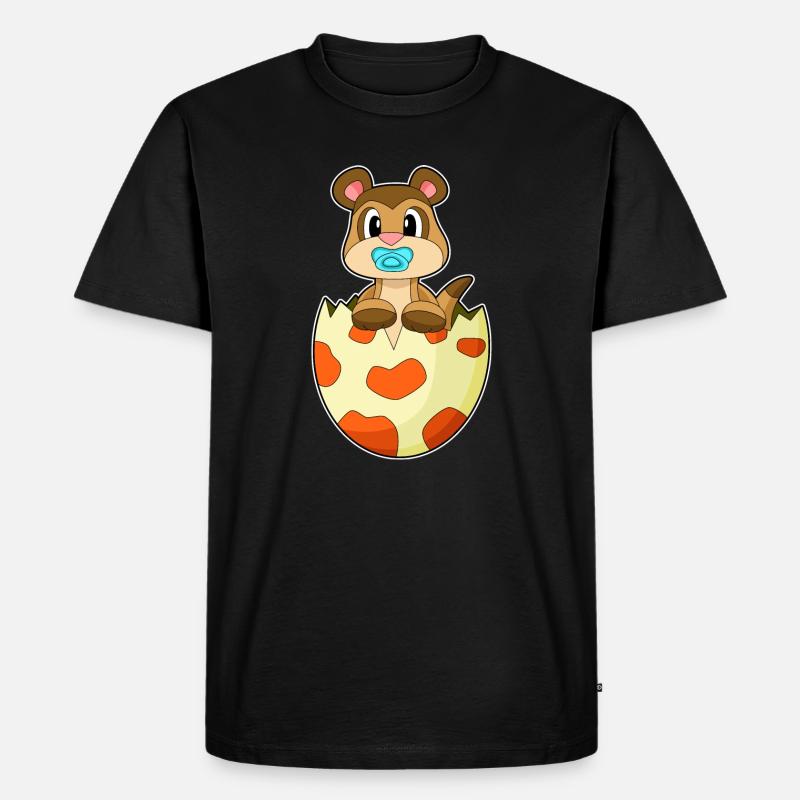 Erdmännchen Schnuller - Männer Premium Bio T-Shirt - Schwarz