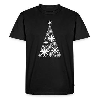 Sapin de Noël / Sapin de Noël fait de cercles - T-shirt Premium bio Homme - noir - Devant - Nico (187cm)
