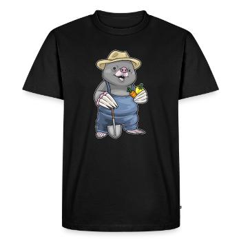 Mole Farmer Fruit Farm - Men's Premium Organic T-Shirt - black - Front - Nico (187cm)
