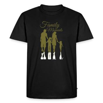 Silhouette Famille En Plein Air - T-shirt Premium bio Homme - noir - Devant - Nico (187cm)
