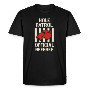 Cornhole Refere Official Referee - Men's Premium Organic T-Shirt - black - Front - Nico (187cm)