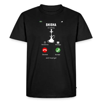 La chicha appelle - T-shirt Premium bio Homme - noir - Devant - Nico (187cm)