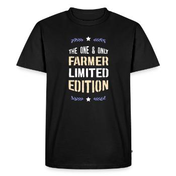 The One and Only Farmer Limited Edition - Men's Premium Organic T-Shirt - black - Front - Nico (187cm)