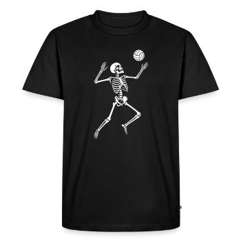 Silhouette de volley-ball skeleton - T-shirt Premium bio Homme - noir - Devant - Nico (187cm)