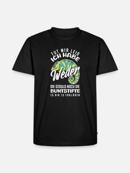 Neither patience nor crayons – sarcasm - Men's Premium Organic T-Shirt - black