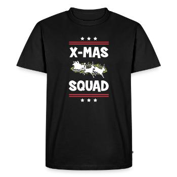 X-Mas Squad - Men's Premium Organic T-Shirt - black - Front - Nico (187cm)