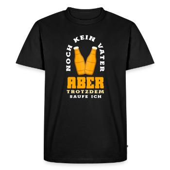 Funny Father's Day Gift Dad Beer - Men's Premium Organic T-Shirt - black - Front - Nico (187cm)