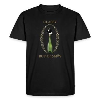 Classy Clumsy Penguin - Men's Premium Organic T-Shirt - black - Front - Nico (187cm)