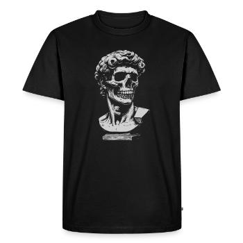 David Michelangelo Skull Bust Artwork - Men's Premium Organic T-Shirt - black - Front - Nico (187cm)