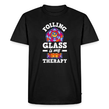 Stained Glass Art Stained Glass Artist - Men's Premium Organic T-Shirt - black - Front - Nico (187cm)
