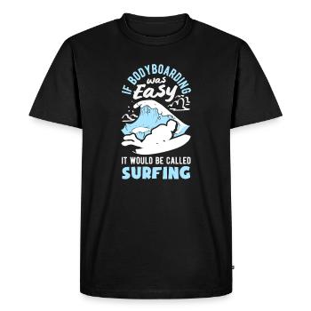 Surfing Surfboarder Bodyboarder - Men's Premium Organic T-Shirt - black - Front - Nico (187cm)