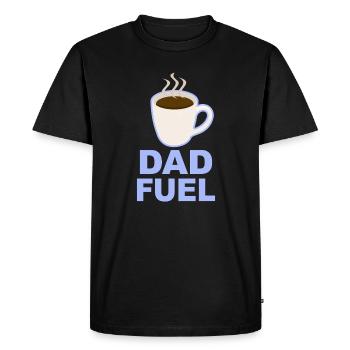 Dad Fuel – Coffee Powered Dad Design - Men's Premium Organic T-Shirt - black - Front - Nico (187cm)