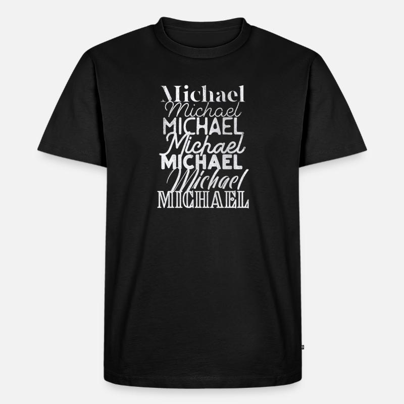 Michael - Männer Premium Bio T-Shirt - Schwarz