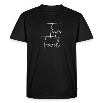 Time to Travel - T-shirt Premium bio Homme - noir - Devant - Nico (187cm)