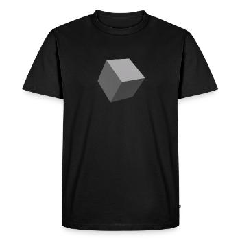 Cube - Männer Premium Bio T-Shirt - Schwarz - Vorne - Nico (187cm)