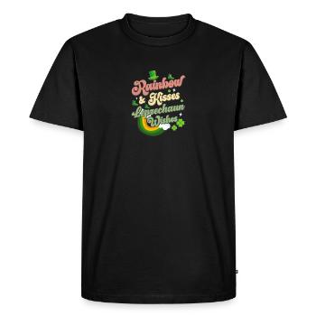 St Paddy's St Patricksday St Patrick Day - Men's Premium Organic T-Shirt - black - Front - Nico (187cm)