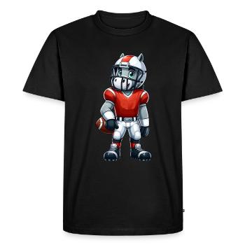 Mignon joueur de football américain cheval - T-shirt Premium bio Homme - noir - Devant - Nico (187cm)
