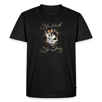 Pas de risque pas d’histoire - T-shirt Premium bio Homme - noir - Devant - Nico (187cm)