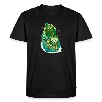 T-shirt Spirit Bear - T-shirt Premium bio Homme - noir - Devant - Nico (187cm)