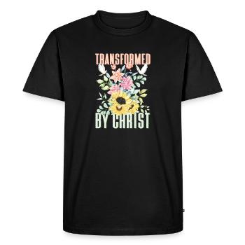 Transformé par Christ Church Jésus-Christ - T-shirt Premium bio Homme - noir - Devant - Nico (187cm)