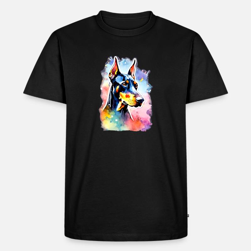Dobermann Dobermann Hund Dobermann - Männer Premium Bio T-Shirt - Schwarz
