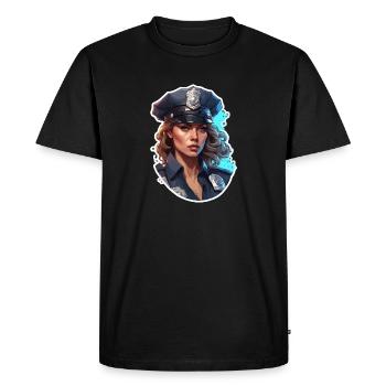 Police / Opérations / Profession / Emploi / Forces d’urgence - T-shirt Premium bio Homme - noir - Devant - Nico (187cm)