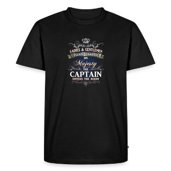 Noble profession shirt for the captain - Men's Premium Organic T-Shirt - black - Front - Nico (187cm)