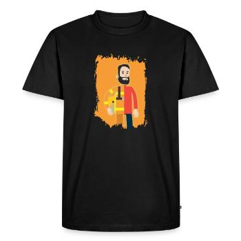 Héros de la vie quotidienne | Héros héros sauveteur - T-shirt Premium bio Homme - noir - Devant - Nico (187cm)